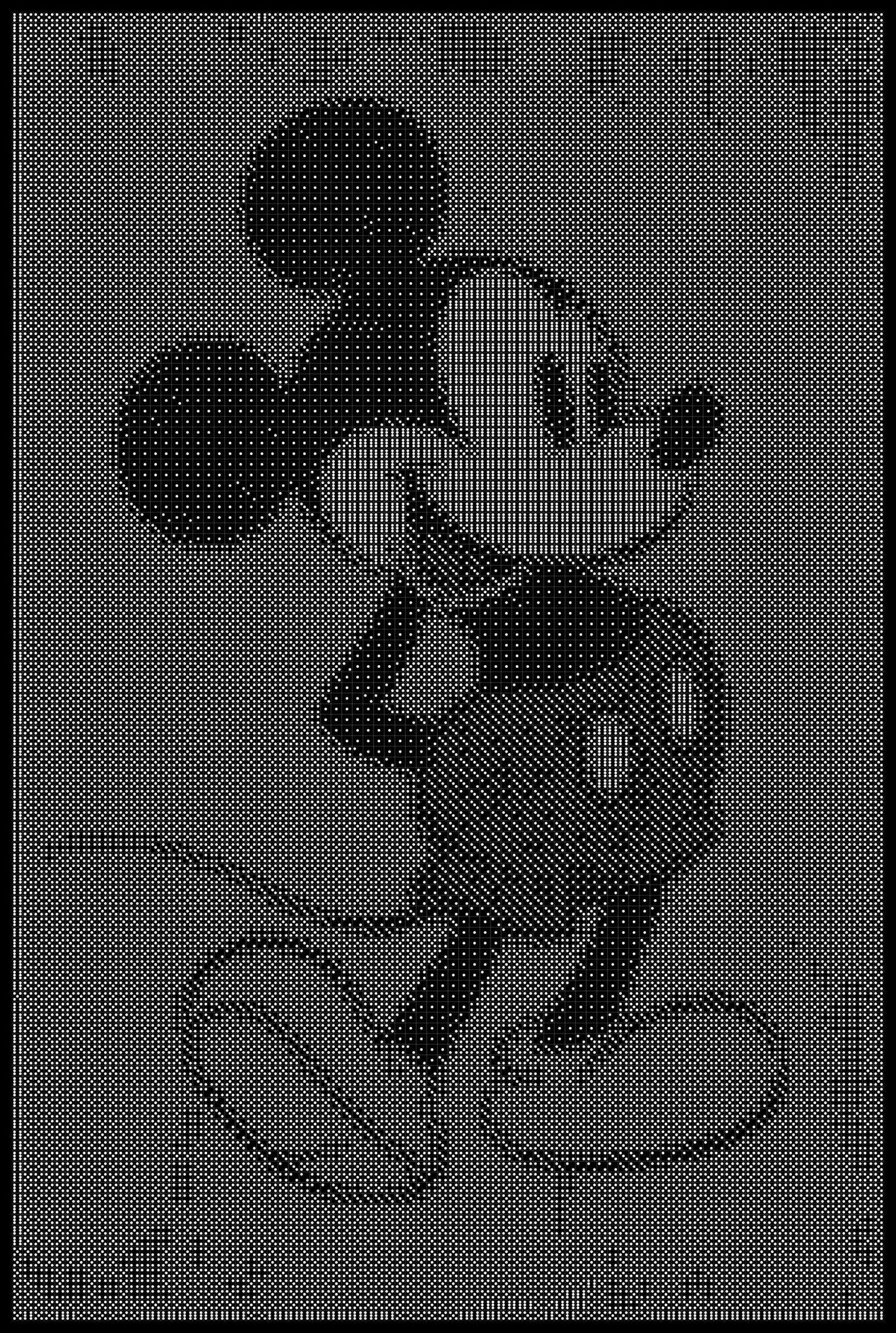 Mickeymouse Dice Art- Handcrafted Dice Mosaic using 10,000+ Dice, Two Size Options