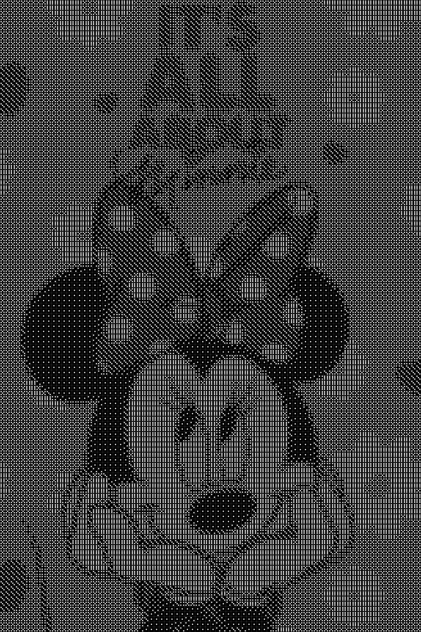 Minniemouse 2 Dice Art- Handcrafted Dice Mosaic using 10,000+ Dice, Two Size Options