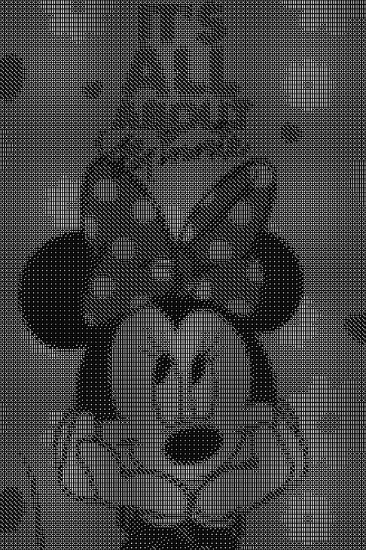 Minniemouse 2 Dice Art- Handcrafted Dice Mosaic using 10,000+ Dice, Two Size Options