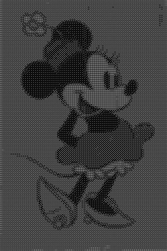 Minniemouse Dice Art- Handcrafted Dice Mosaic using 10,000+ Dice, Two Size Options
