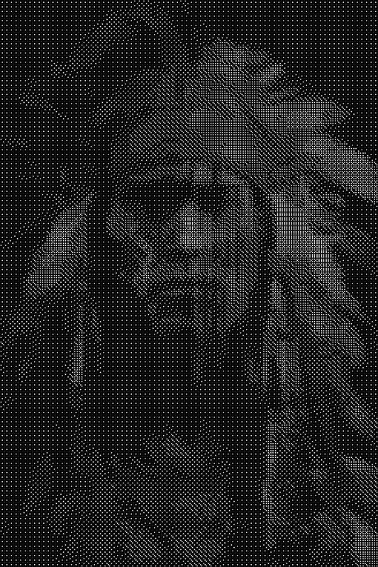 Native American Dice Art- Handcrafted Dice Mosaic using 10,000+ Dice, Two Size Options