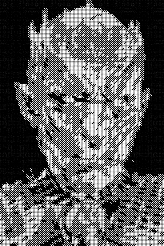 Night King Dice Art- Handcrafted Dice Mosaic using 10,000+ Dice, Two Size Options