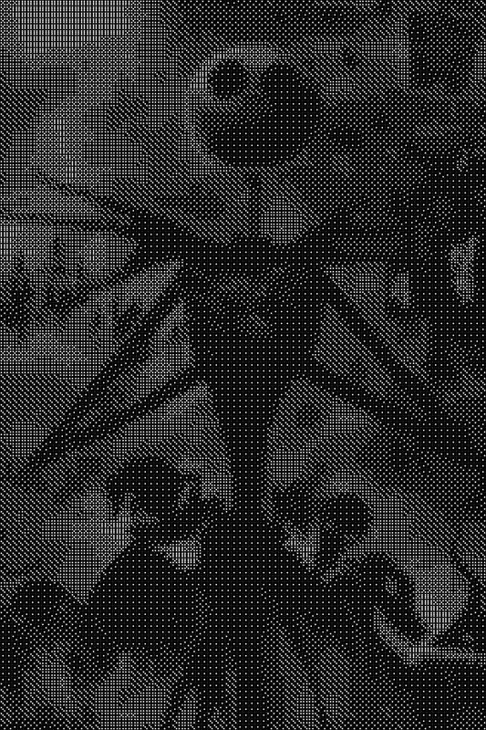 Nightmare Before Christmas Dice Art- Handcrafted Dice Mosaic using 10,000+ Dice, Two Size Options