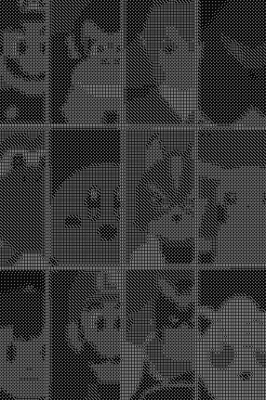 Nintendo Dice Art- Handcrafted Dice Mosaic using 10,000+ Dice, Two Size Options