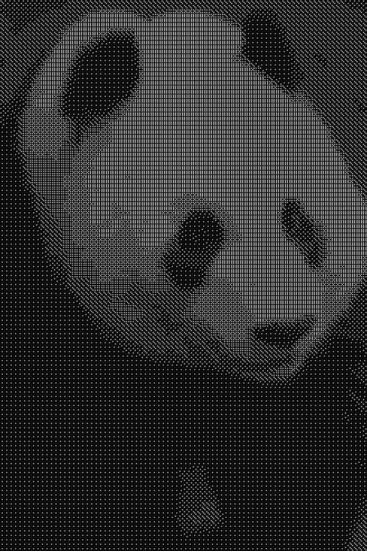 Panda Dice Art- Handcrafted Dice Mosaic using 10,000+ Dice, Two Size Options