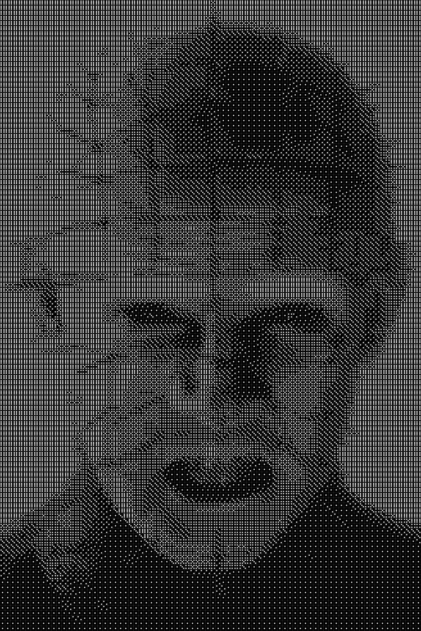 Pinhead Dice Art- Handcrafted Dice Mosaic using 10,000+ Dice, Two Size Options