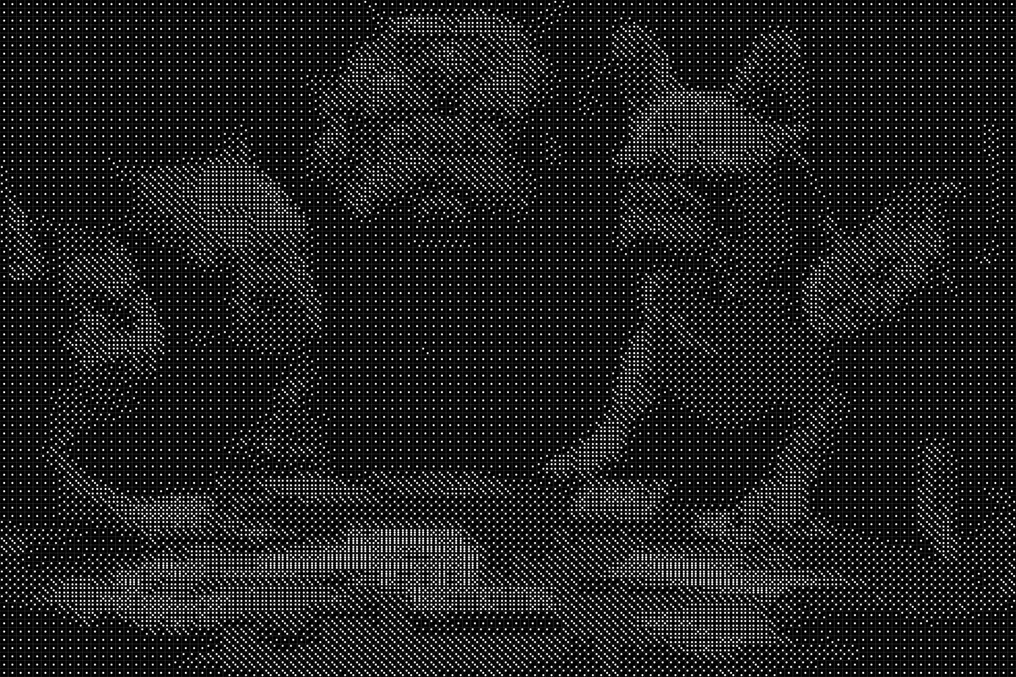Poker Dogs Dice Art- Handcrafted Dice Mosaic using 10,000+ Dice, Two Size Options