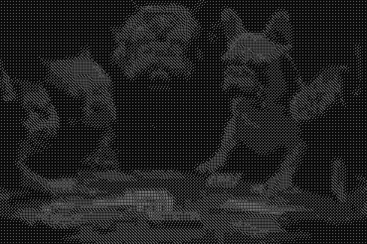Poker Dogs Dice Art- Handcrafted Dice Mosaic using 10,000+ Dice, Two Size Options