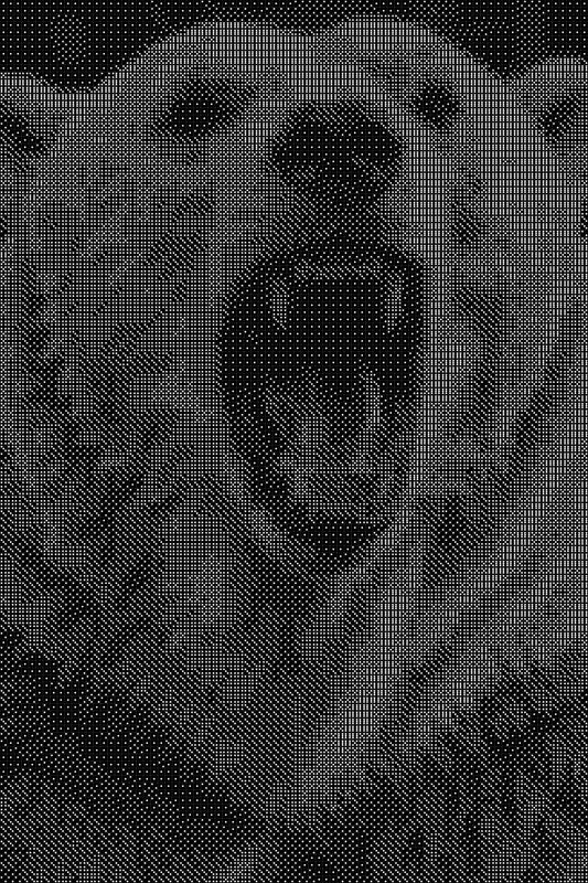 Polarbear 3 Dice Art- Handcrafted Dice Mosaic using 10,000+ Dice, Two Size Options