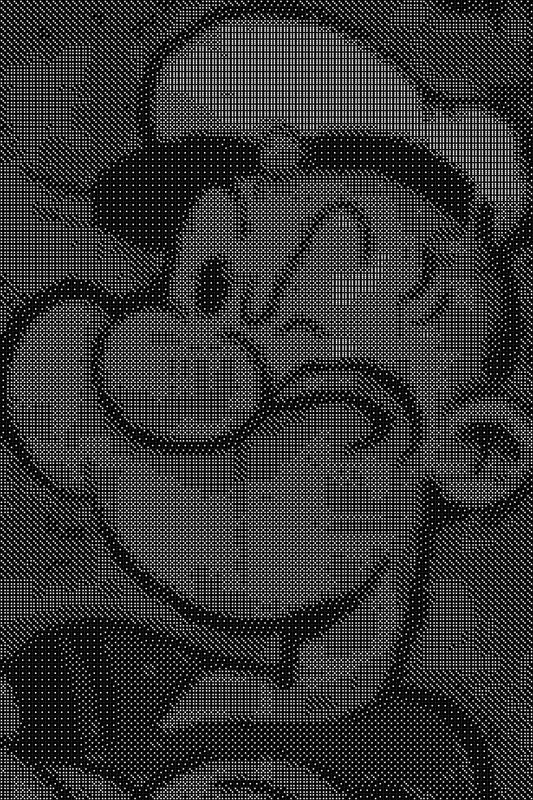 Popeye Dice Art- Handcrafted Dice Mosaic using 10,000+ Dice, Two Size Options