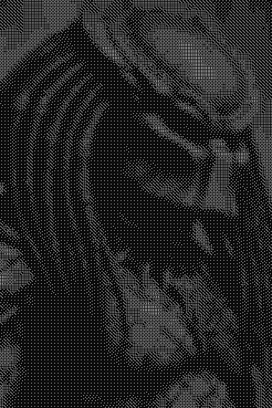 Predator 2 Dice Art- Handcrafted Dice Mosaic using 10,000+ Dice, Two Size Options