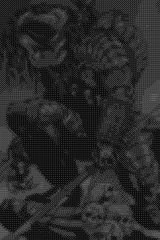 Predator Dice Art- Handcrafted Dice Mosaic using 10,000+ Dice, Two Size Options