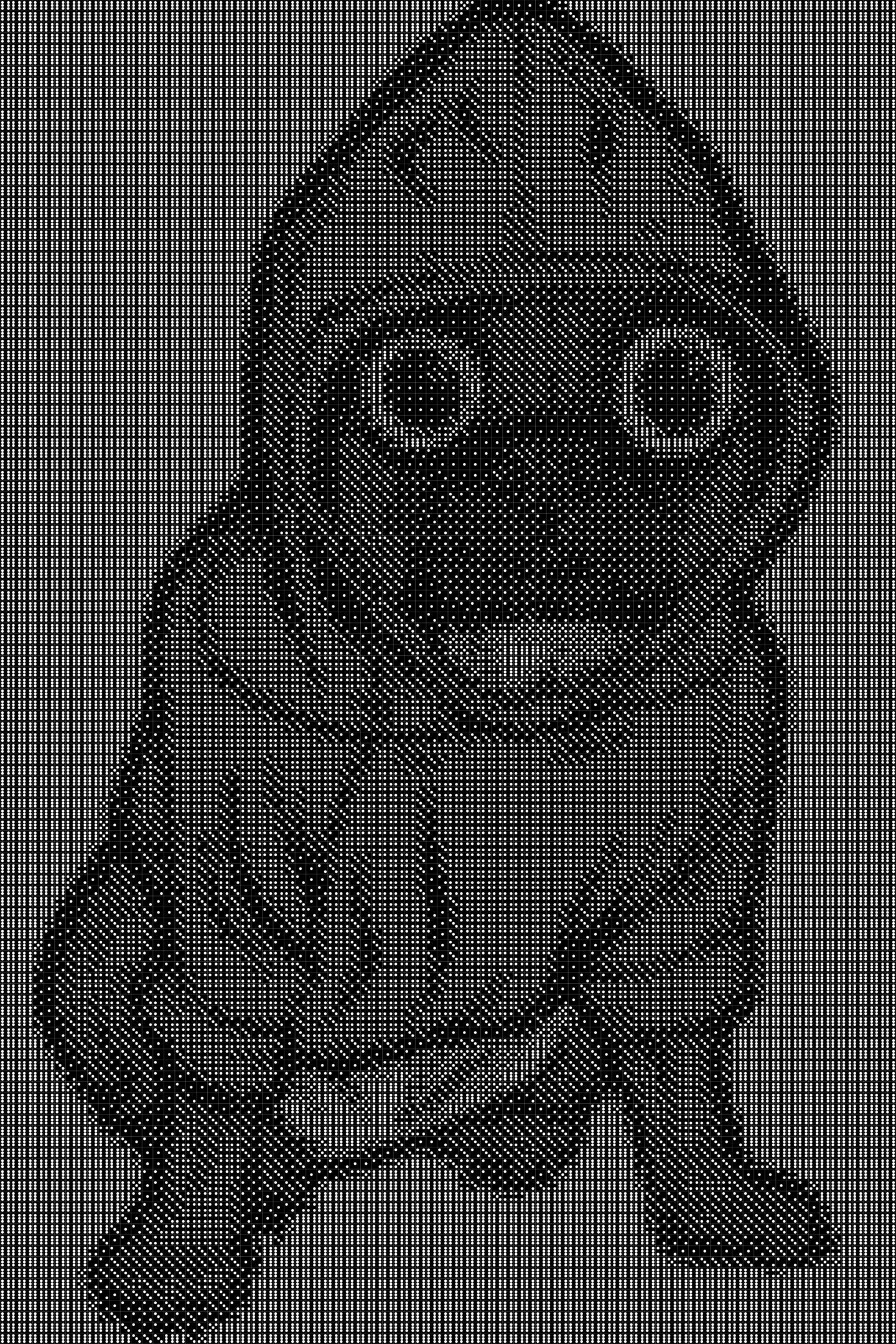 Pug Dice Art- Handcrafted Dice Mosaic using 10,000+ Dice, Two Size Options