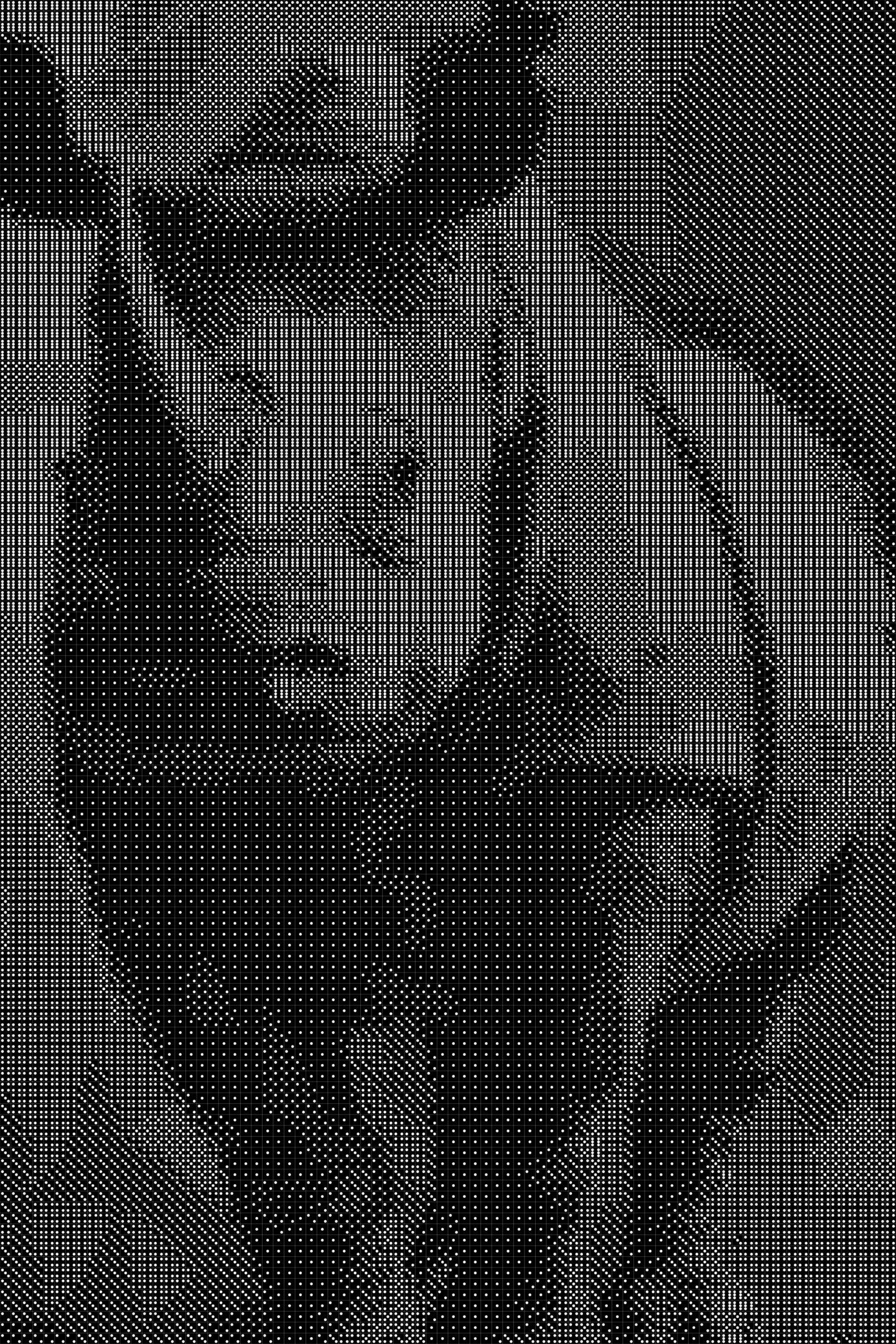 Rhino Dice Art- Handcrafted Dice Mosaic using 10,000+ Dice, Two Size Options