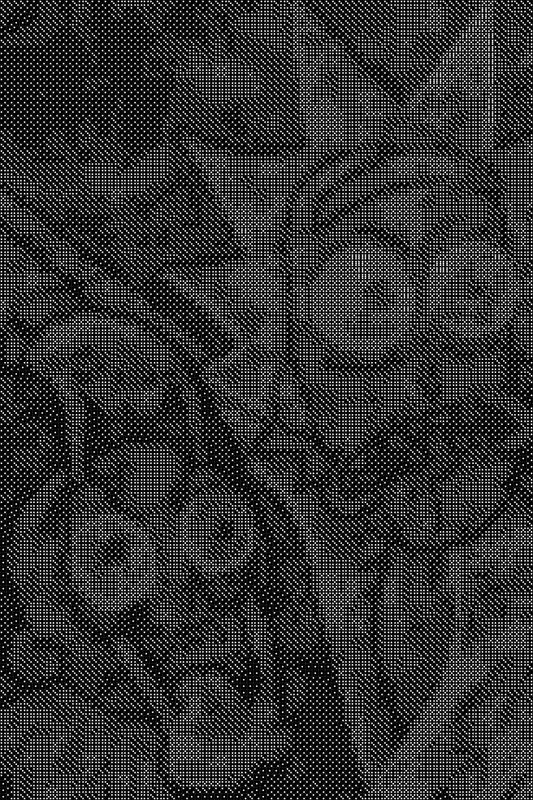 Rick and Morty 5 Dice Art- Handcrafted Dice Mosaic using 10,000+ Dice, Two Size Options