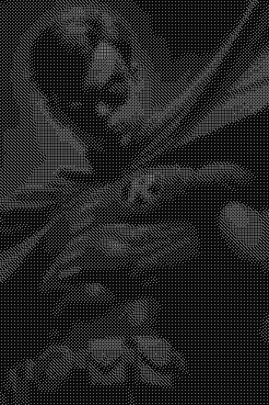 Robin Dice Art- Handcrafted Dice Mosaic using 10,000+ Dice, Two Size Options