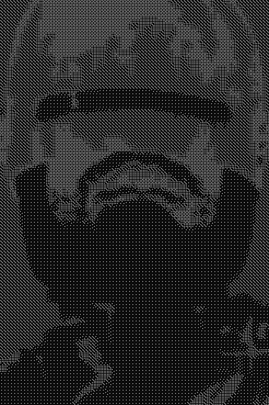 Robocop Dice Art- Handcrafted Dice Mosaic using 10,000+ Dice, Two Size Options