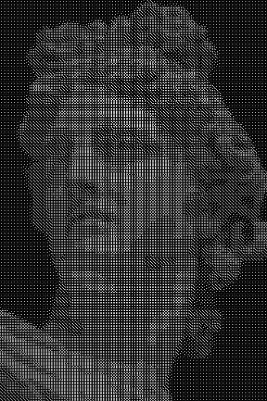 Roman Sculpture Dice Art- Handcrafted Dice Mosaic using 10,000+ Dice, Two Size Options