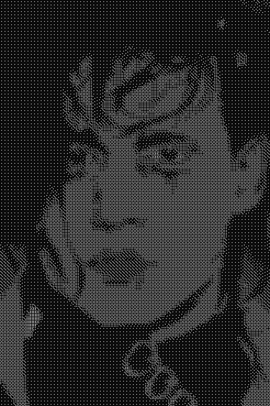 Scissorhands 2 Dice Art- Handcrafted Dice Mosaic using 10,000+ Dice, Two Size Options