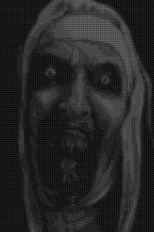 Sinister Dice Art- Handcrafted Dice Mosaic using 10,000+ Dice, Two Size Options