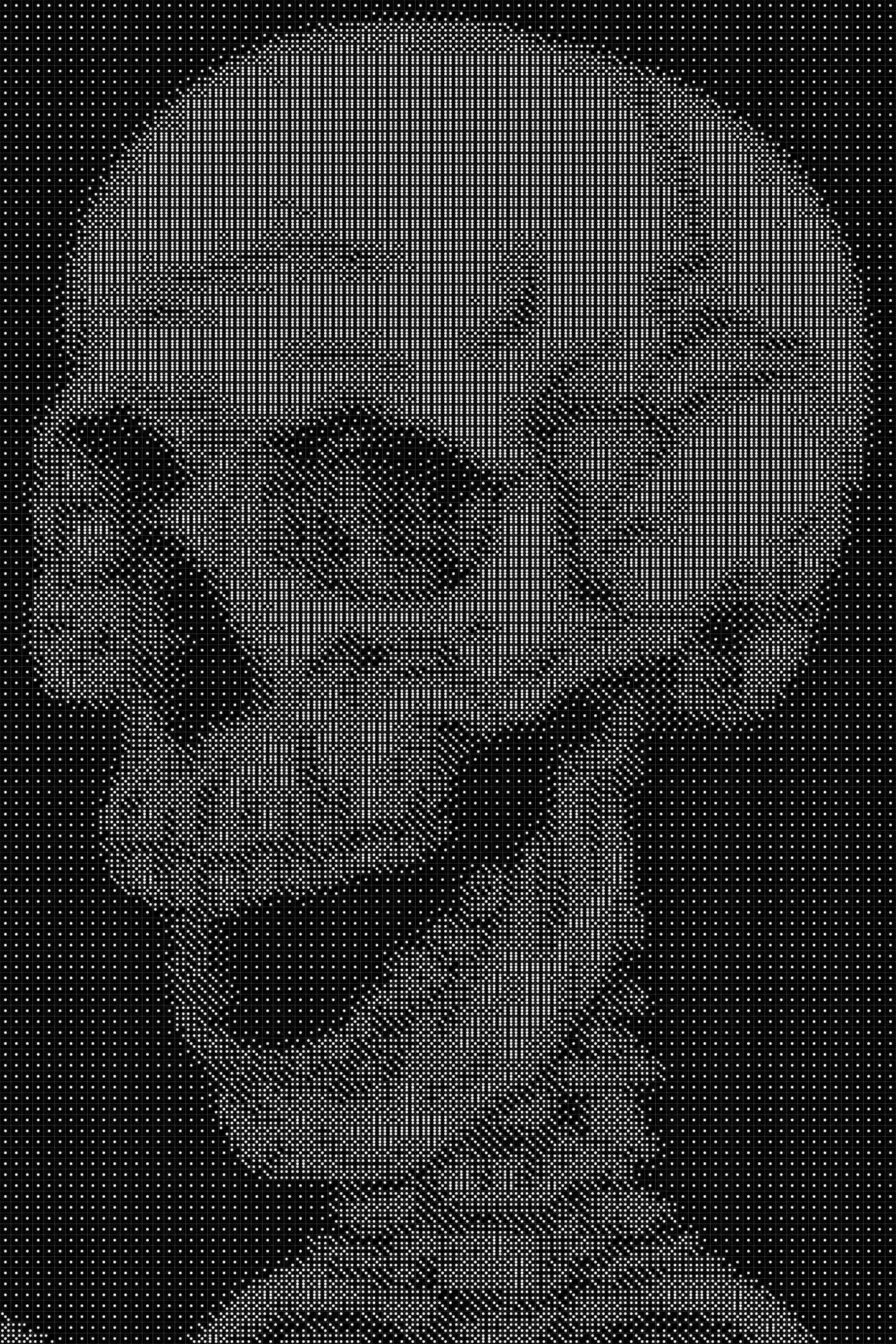 Skeleton 2 Dice Art- Handcrafted Dice Mosaic using 10,000+ Dice, Two Size Options