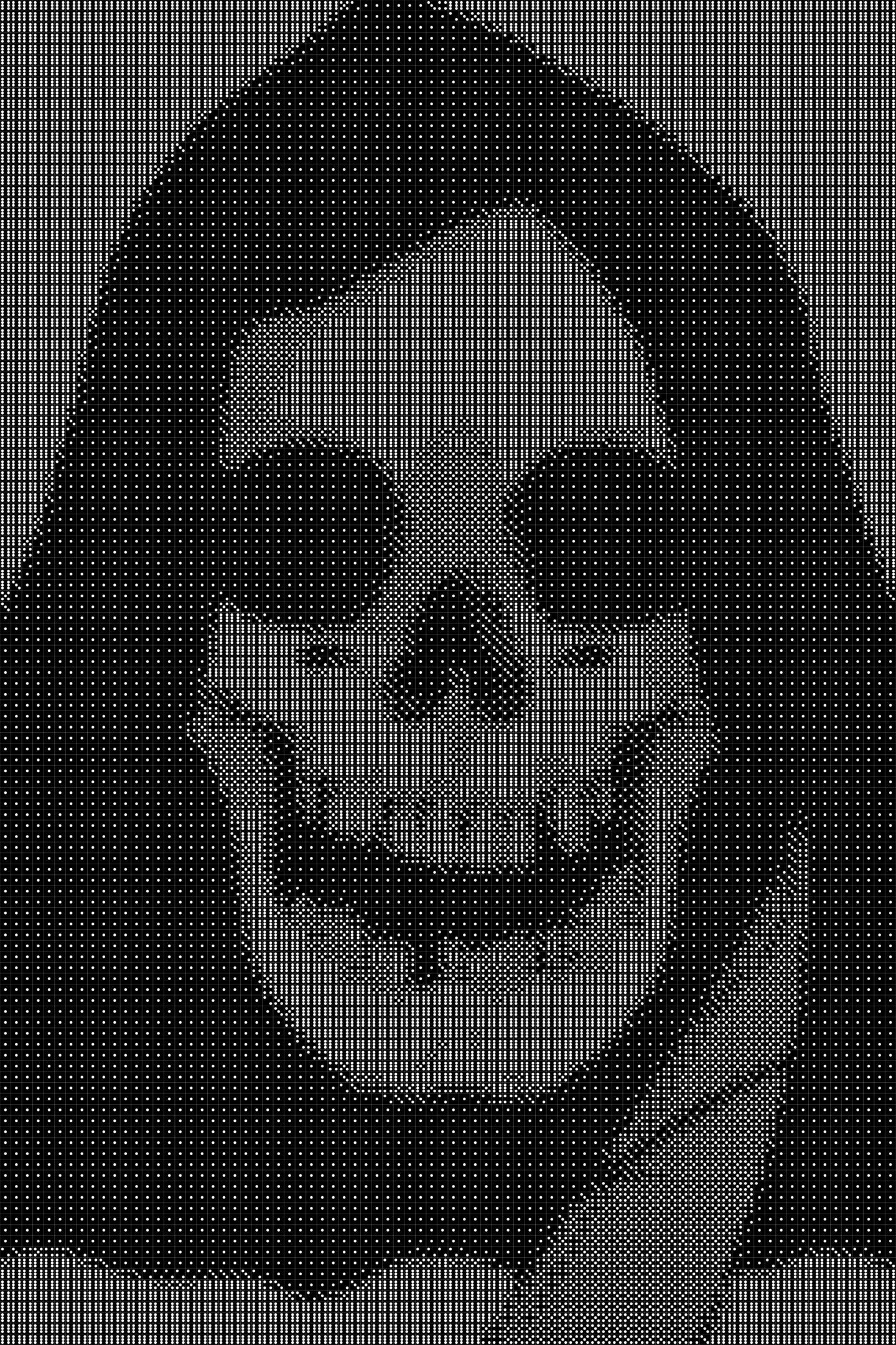 Skeleton 4 Dice Art- Handcrafted Dice Mosaic using 10,000+ Dice, Two Size Options