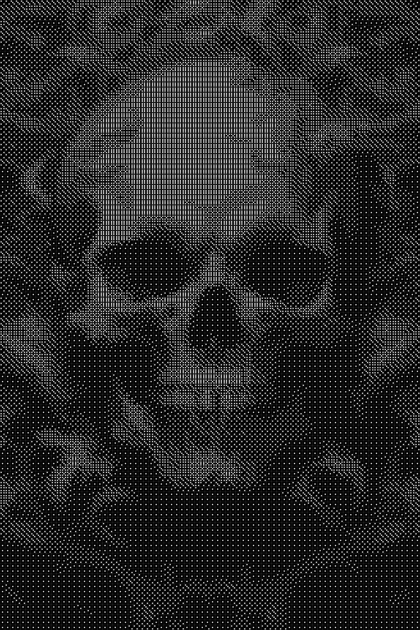 Skull 2 Dice Art- Handcrafted Dice Mosaic using 10,000+ Dice, Two Size Options