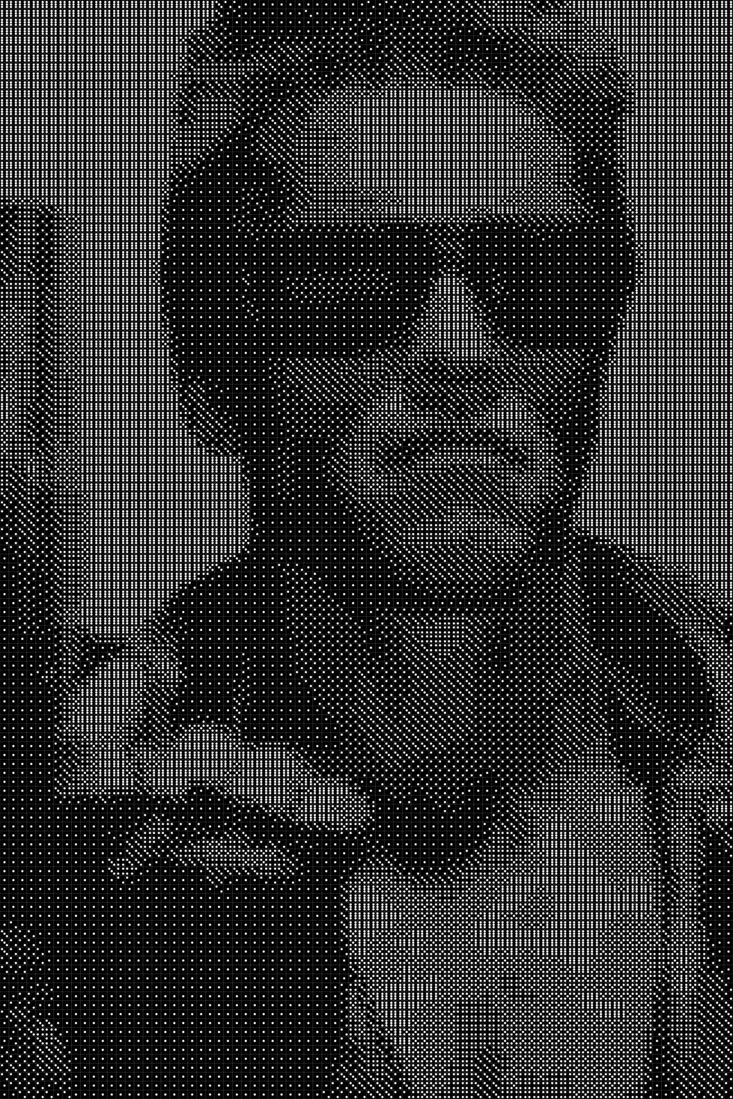 Terminator 2 Dice Art- Handcrafted Dice Mosaic using 10,000+ Dice, Two Size Options