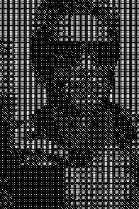 Terminator 2 Dice Art- Handcrafted Dice Mosaic using 10,000+ Dice, Two Size Options