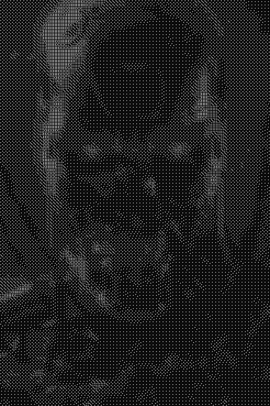 Terminator 5 Dice Art- Handcrafted Dice Mosaic using 10,000+ Dice, Two Size Options