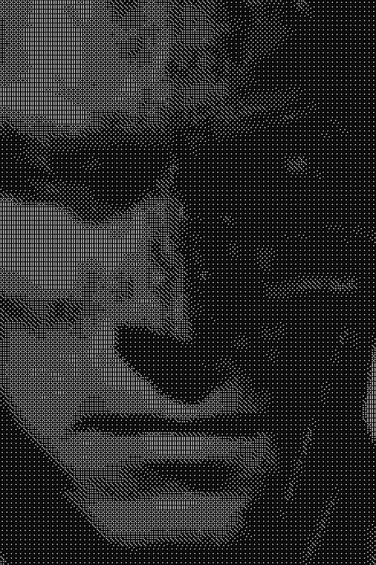 Terminator Dice Art- Handcrafted Dice Mosaic using 10,000+ Dice, Two Size Options