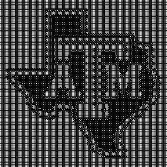 Texas AM Dice Mosaic- Handcrafted Dice Art with 5,000+ Dice, Two Size Options