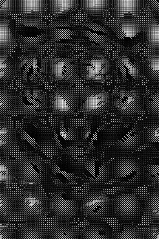 Tiger Dice Art- Handcrafted Dice Mosaic using 10,000+ Dice, Two Size Options