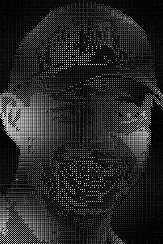Tiger Woods 3 Dice Art- Handcrafted Dice Mosaic using 10,000+ Dice, Two Size Options