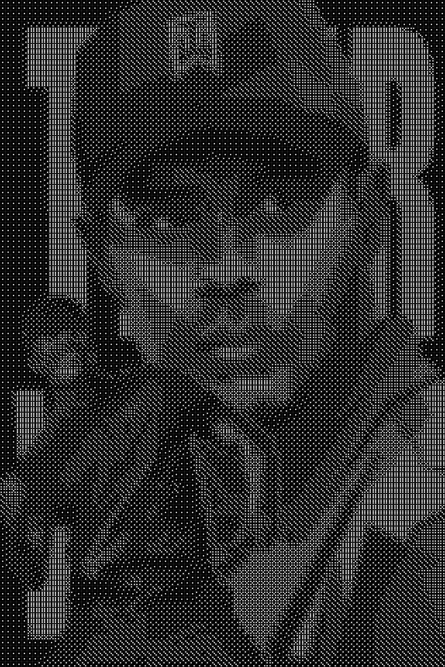 Tiger Woods 4 Dice Art- Handcrafted Dice Mosaic using 10,000+ Dice, Two Size Options