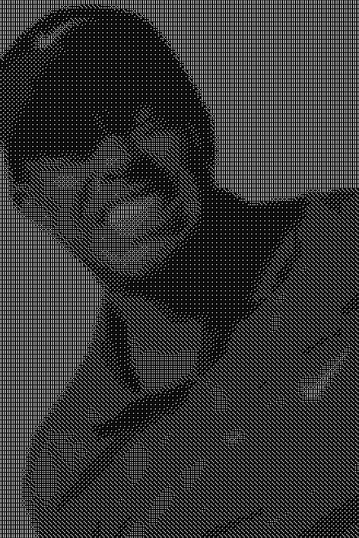 Tiger Woods Dice Art- Handcrafted Dice Mosaic using 10,000+ Dice, Two Size Options
