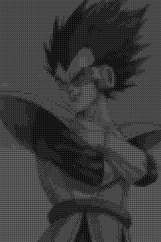 Vegeta 3 Dice Art- Handcrafted Dice Mosaic using 10,000+ Dice, Two Size Options