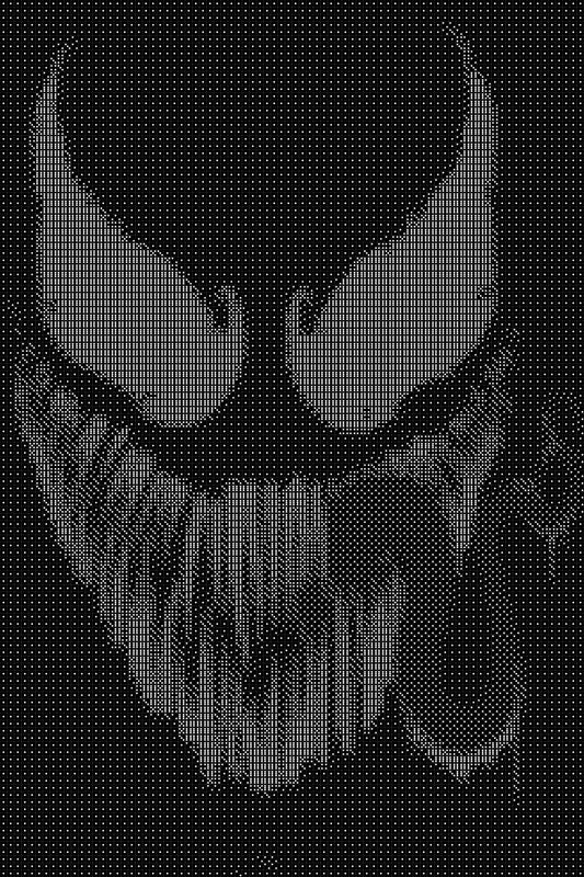 Venom 5 Dice Art- Handcrafted Dice Mosaic using 10,000+ Dice, Two Size Options