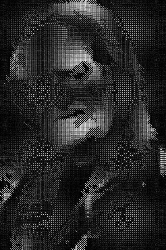 Willie Nelson Dice Art- Handcrafted Dice Mosaic using 10,000+ Dice, Two Size Options