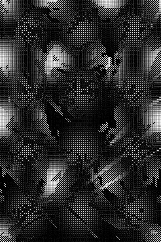 Wolverine 4 Dice Art- Handcrafted Dice Mosaic using 10,000+ Dice, Two Size Options