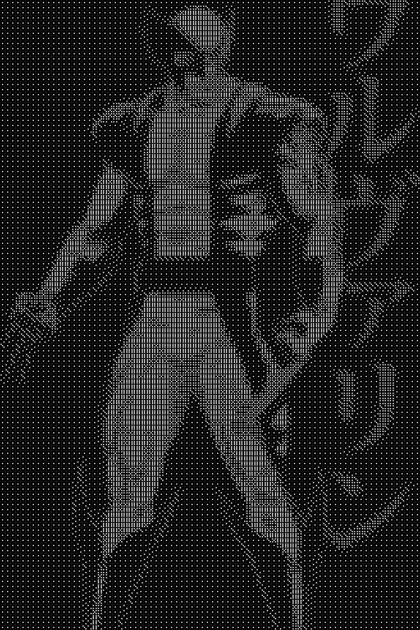 Wolverine Dice Art- Handcrafted Dice Mosaic using 10,000+ Dice, Two Size Options