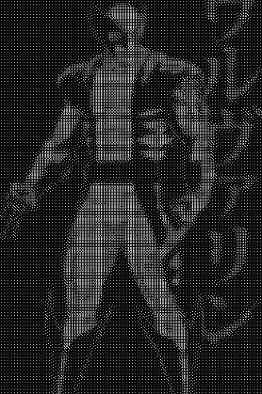 Wolverine Dice Art- Handcrafted Dice Mosaic using 10,000+ Dice, Two Size Options