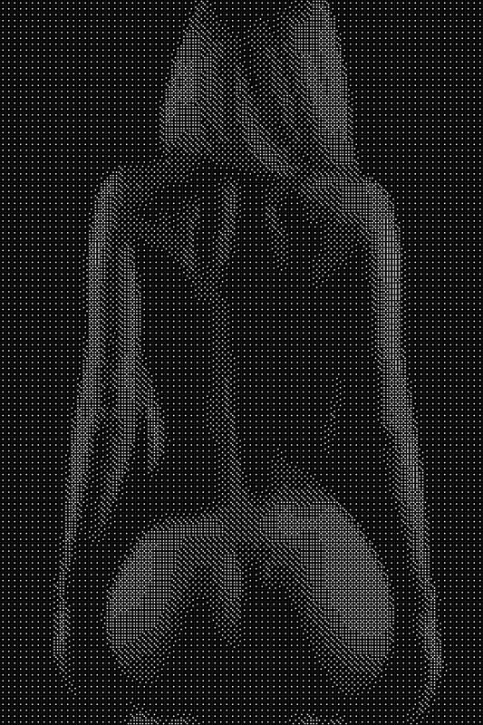 Woman Back Dice Art- Handcrafted Dice Mosaic using 10,000+ Dice, Two Size Options