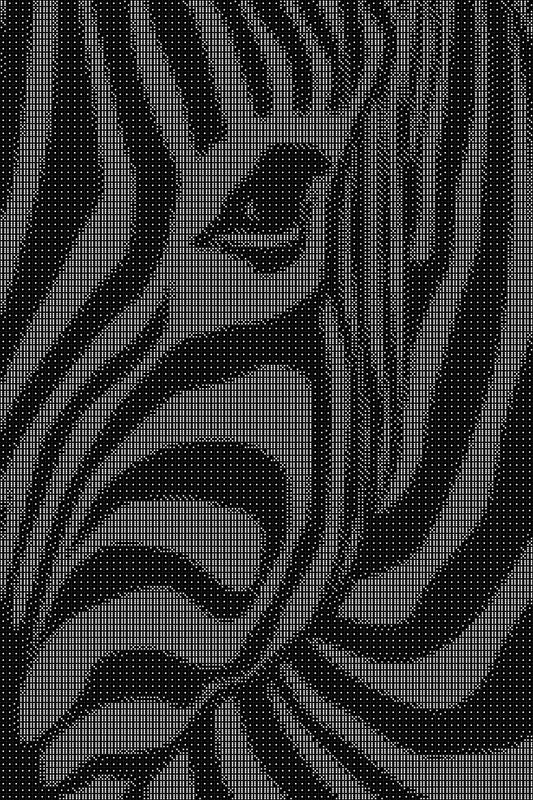 Zebra Dice Art- Handcrafted Dice Mosaic using 10,000+ Dice, Two Size Options